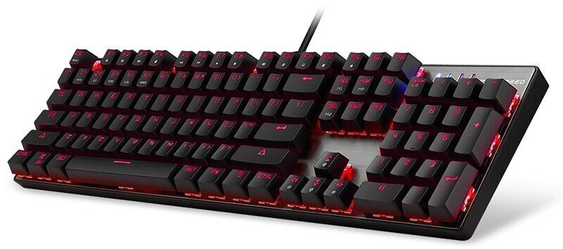 gaming keyboard black and red