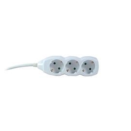 Pikendusjuhe 3p 3x1mm2 1,5m 16a valge