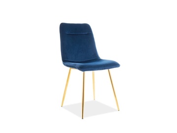 Signal Meble Eros Velvet Chair Navy/Gold
