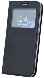 Blun Premium Matt Eco-leather Smart S-View Book Case For Samsung Galaxy J6 J600F Black