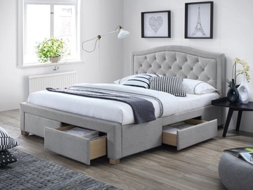 Кровать Electra, серый, с решеткой