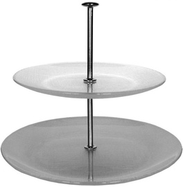 Dekor Cam SIS Clear Gray Cake Stand 19.5x24.5cm