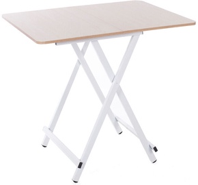Pusdienu galds izvelkams Happygame GUA-1, balta, 73 cm x 60 cm x 80 cm