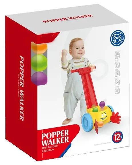 Игрушка-каталка ASKATO Popper, 40 см, многоцветный