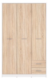 Black Red White Nepo Plus Wardrobe Sonoma Oak/White