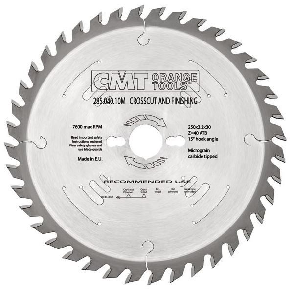 Pjovimo diskas CMT, 254 mm x 30 mm