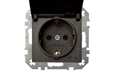 Liregus Socket Without Frame 16-208-01 E/J Black