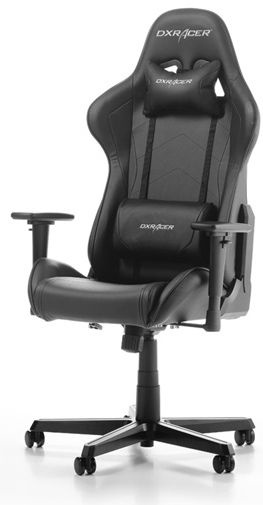 Игровое кресло DXRacer Formula Series F08-N, 53 x 37 x 122 - 131 см, черный
