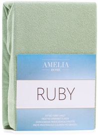 Voodilina AmeliaHome Ruby, roheline, 240x200 cm, kummiga