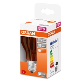 Светодиодная лампочка Osram LED, оранжевый, E27, 2.5 Вт, 160 лм