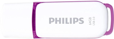 USB atmintinė Philips Snow Edition Purple, USB 2.0, 64 GB