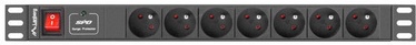 Lanberg Power Distribution Unit 19" 1U 16A 7 Sockets 2m Black