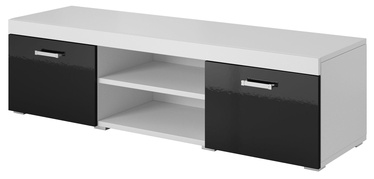TV-laud Cama Meble Samba 140, valge/must, 1400 mm x 450 mm x 390 mm