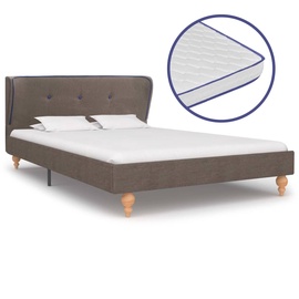 Gulta VLX Fabric 277331, brūna, 207x125 cm, ar matraci, ar režģi