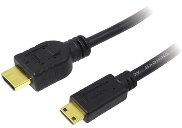 Адаптер Acc HDMI to mini HDMI HDMI male, Mini HDMI male, 1.5 м, черный