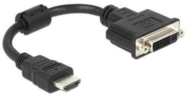 Адаптер Delock HDMI to DVI-D HDMI male, DVI-D female, 0.2 м, черный