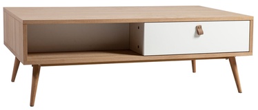 Kafijas galdiņš Home4you Helena White, 1200x600x400 mm