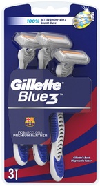 Skustuvas Gillette Blue3 Disposable Razor FC Barcelona