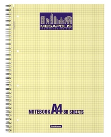 ErichKrause Wirebound Notebook Megapolis Yellow Concept 80 Sheets A4