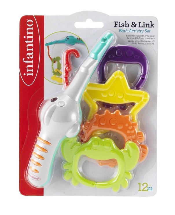 Mänguloom Infantino Fish & Link, mitmevärviline