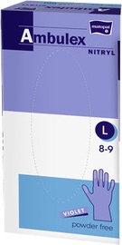 Matopat Ambulex Nitryl Powder Free Gloves L Purple