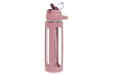 Бутылочка Atom, розовый, пластик, 0.6 л