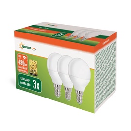 Spuldze LED Spectrum 6W, E14, 480lm, 3pcs.
