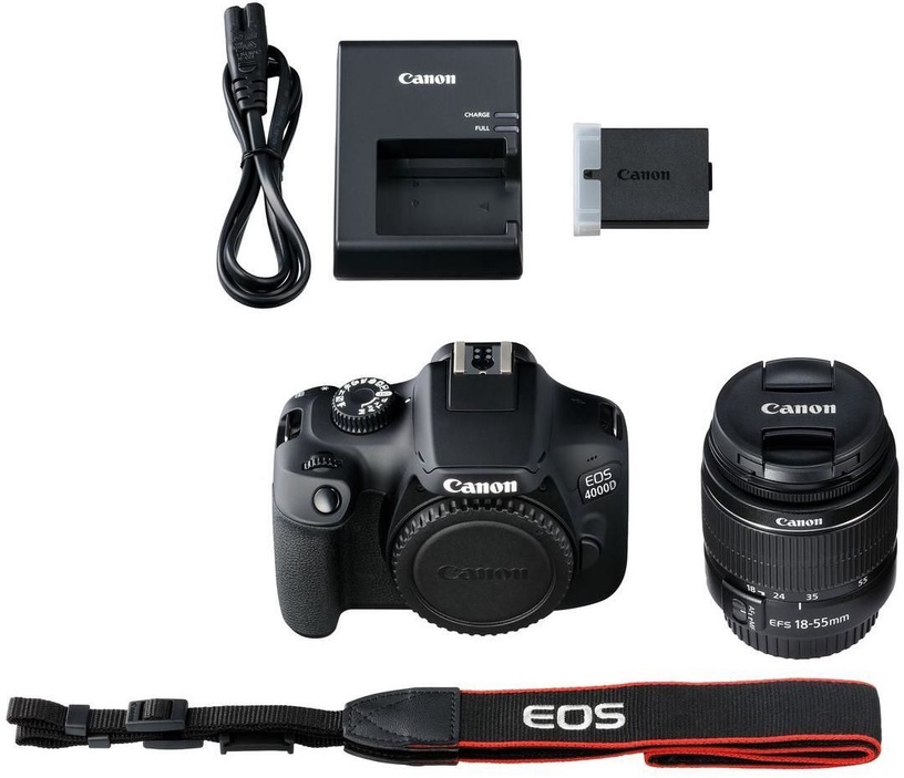 Зеркальный фотоаппарат Canon EOS 4000D 18-55mm III EU26 Kit