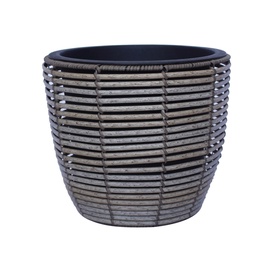 Puķu pods Home4you Wicker 38055, pelēka, 330 mm
