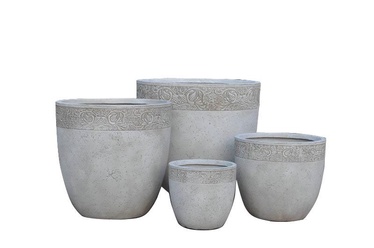 Puķu pods LT3713-4S, pelēka, Ø 450 mm
