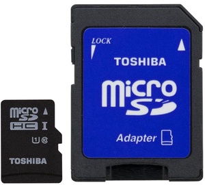 Toshiba 16GB Micro SDHC UHS-I Class 10 + Adapter