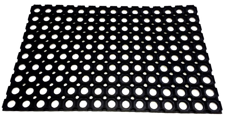 Придверный коврик Domoletti Rho 008, черный, 80 см x 120 см x 1.6 см