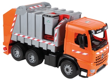 Lena Strong Giant Garbage Truck Mercedes Arocs 3 Axle Orange/Silver With Labels 02168