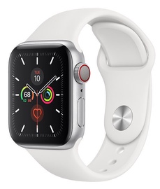 Apple Watch Series 5 40mm GPS Silver Aluminum Case with White Band Cellular