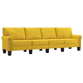 Диван VLX Аabric 4-Seater 287177, желтый, 254 x 70 x 75 см