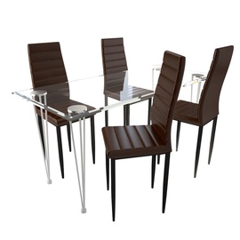Обеденный комплект VLX 5 Piece Set 271693, коричневый