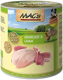 Koerte märgtoit (konserv) Mac's Chicken & Lamb 800g