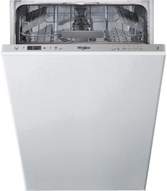 Iebūvējamā trauku mazgājamā mašīna Whirlpool Wsic 3M17, nerūsējošā tērauda