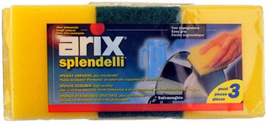 Губка для чистки Arix Splendelli, желтый, 3 шт.