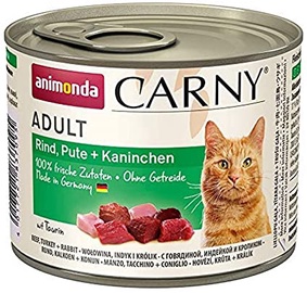 Влажный корм для кошек Animonda, говядина/крольчатина/индюшатина, 0.2 кг