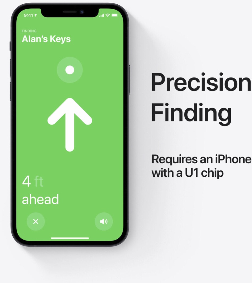 AirTag трекер предметов Apple, белый, 4 шт.