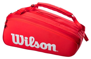 Рюкзак Wilson Super Tour Bag 15 Pack Red/White, белый/красный