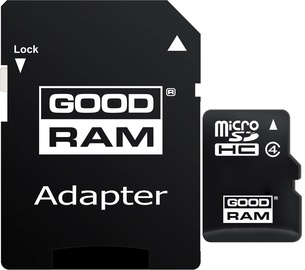 GoodRam M40A 4GB microSDHC Class 4 + Adapter