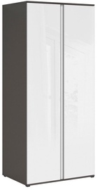 Black Red White Graphic Hallway Wardrobe Grey/White