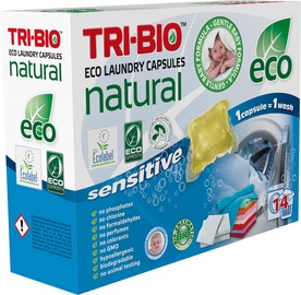Капсулы для стирки Tri-Bio Sensitive, 14 шт.