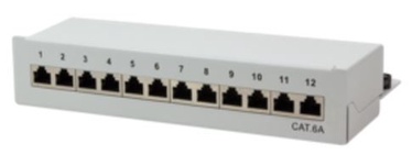 LogiLink Panel for 12 CAT 6a STP Grey