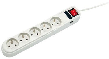 ActiveJet Surge Protector 5 Outlet White 1.5m