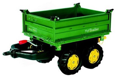 Piekabe Rolly Toys Mega Trailer For Tractor, zaļa