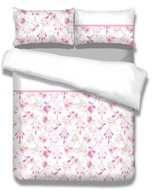 Комплект постельного белья AmeliaHome Snuggy, белый/розовый, 200x220