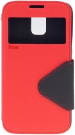 Roar Fancy Diary S-View Book Case For Apple iPhone 7 Red/Black